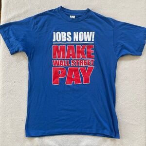 Vintage Union‎ Line Mens Large T-Shirt Blue National Peoples Action NPA USA Made